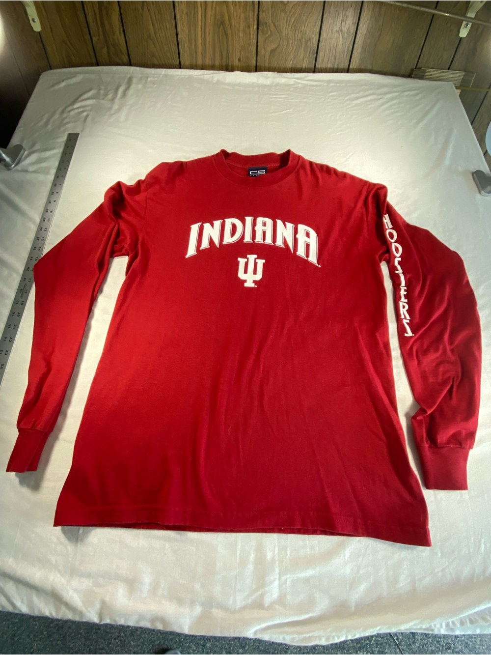 IU Indiana University Hoosiers Crimson Long Sleeve t shirt men’s large Crable